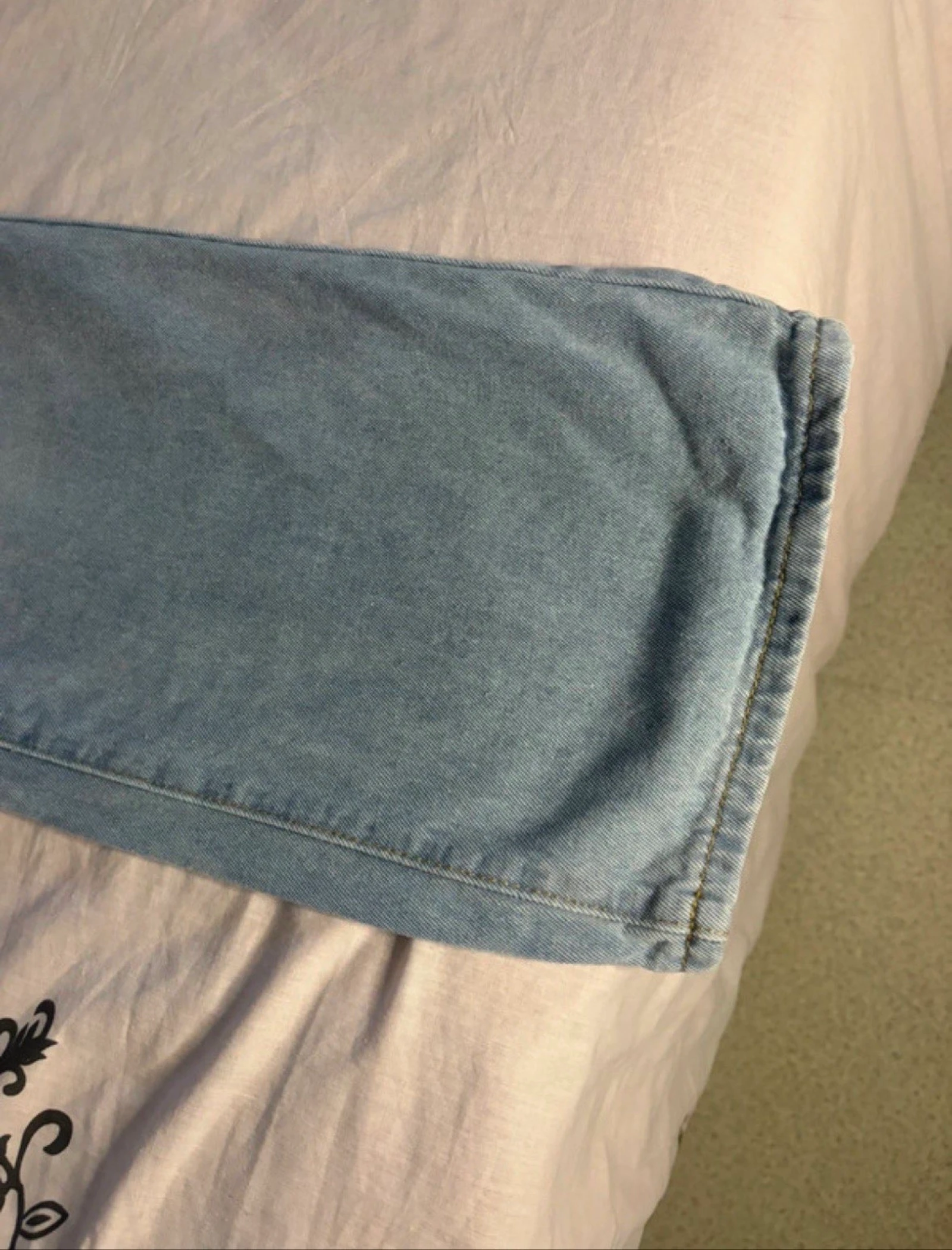 Light blue high-waisted wide-leg jeans – photo 2